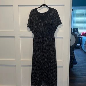 Lane Bryant Black Polka Dot Dress